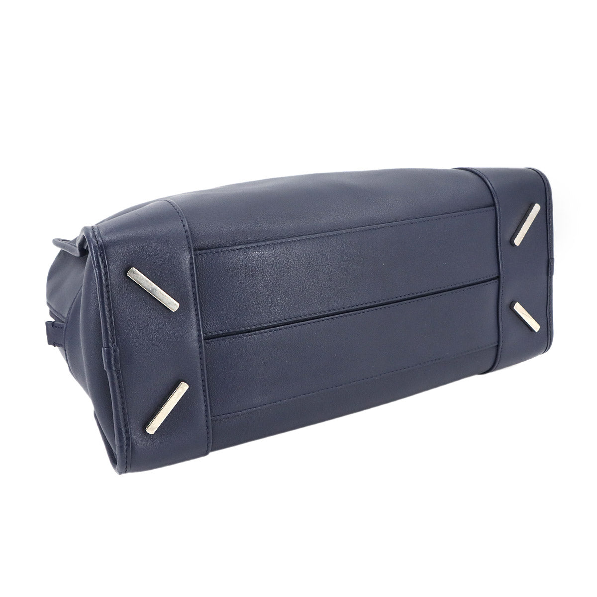 Amazona 36 Hand Shoulder Bag Leather Navy Anagram Purse