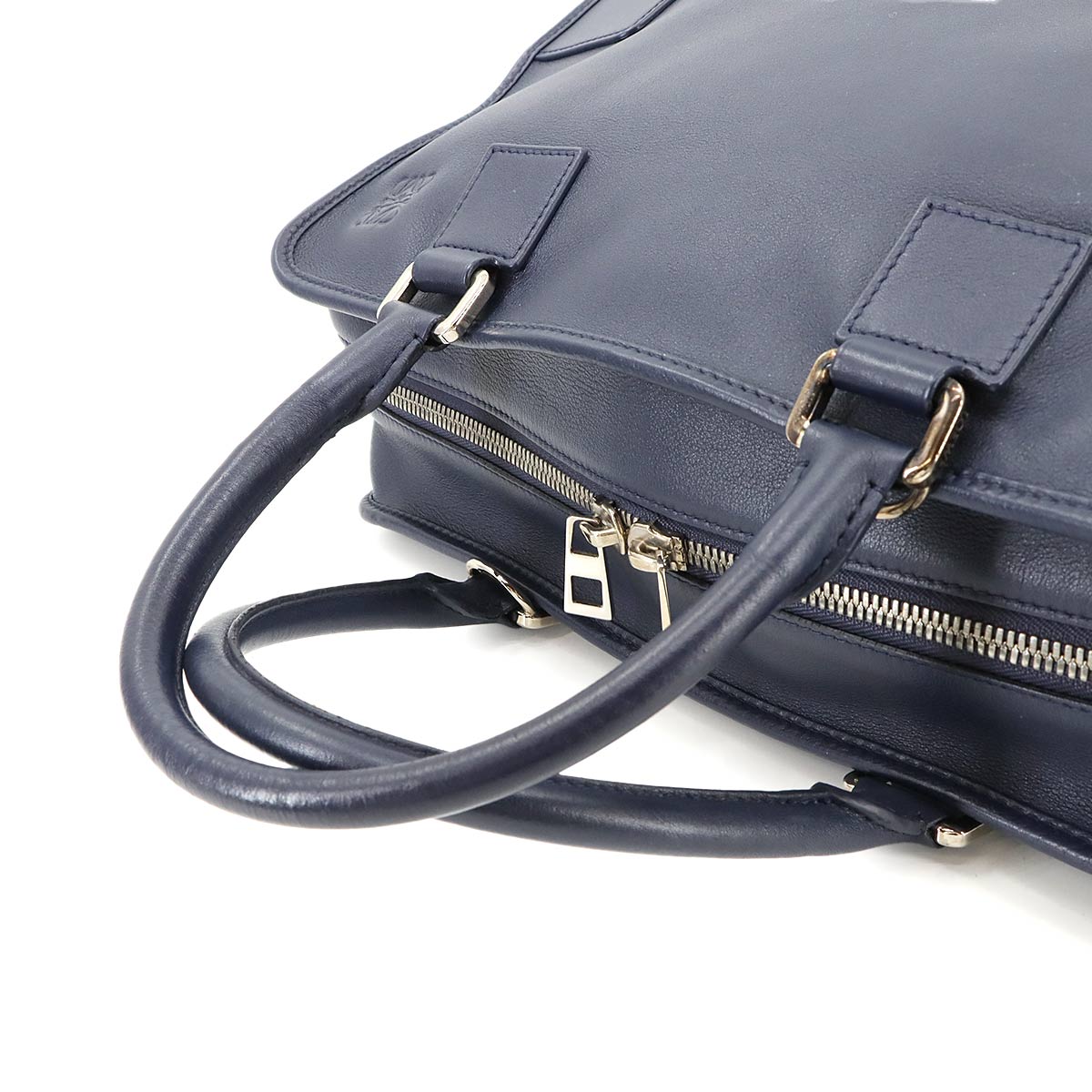 Amazona 36 Hand Shoulder Bag Leather Navy Anagram Purse