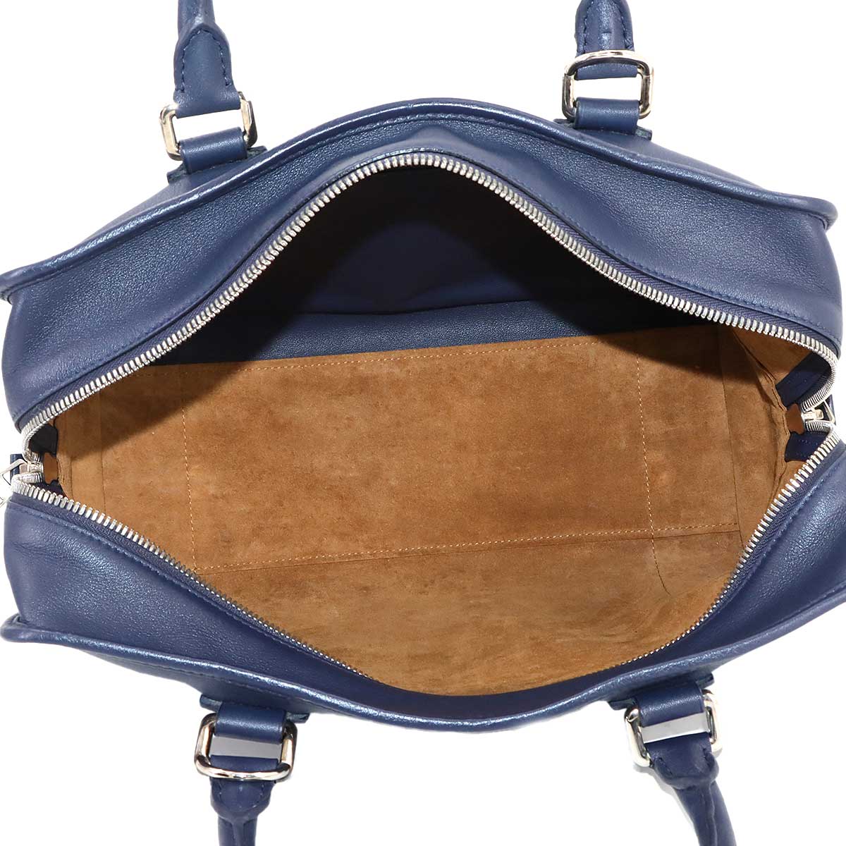 Amazona 36 Hand Shoulder Bag Leather Navy Anagram Purse