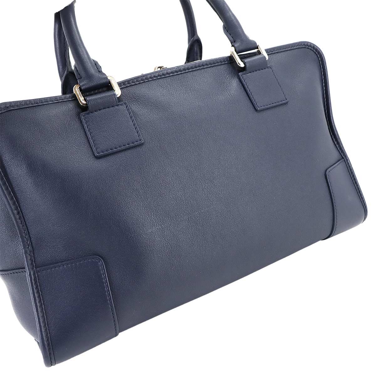 Amazona 36 Hand Shoulder Bag Leather Navy Anagram Purse