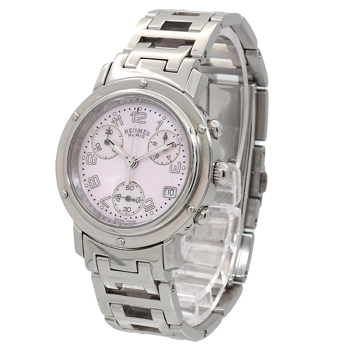 Clipper Chronograph CL1 310 Date Quartz Pink Shell Dial Ladies