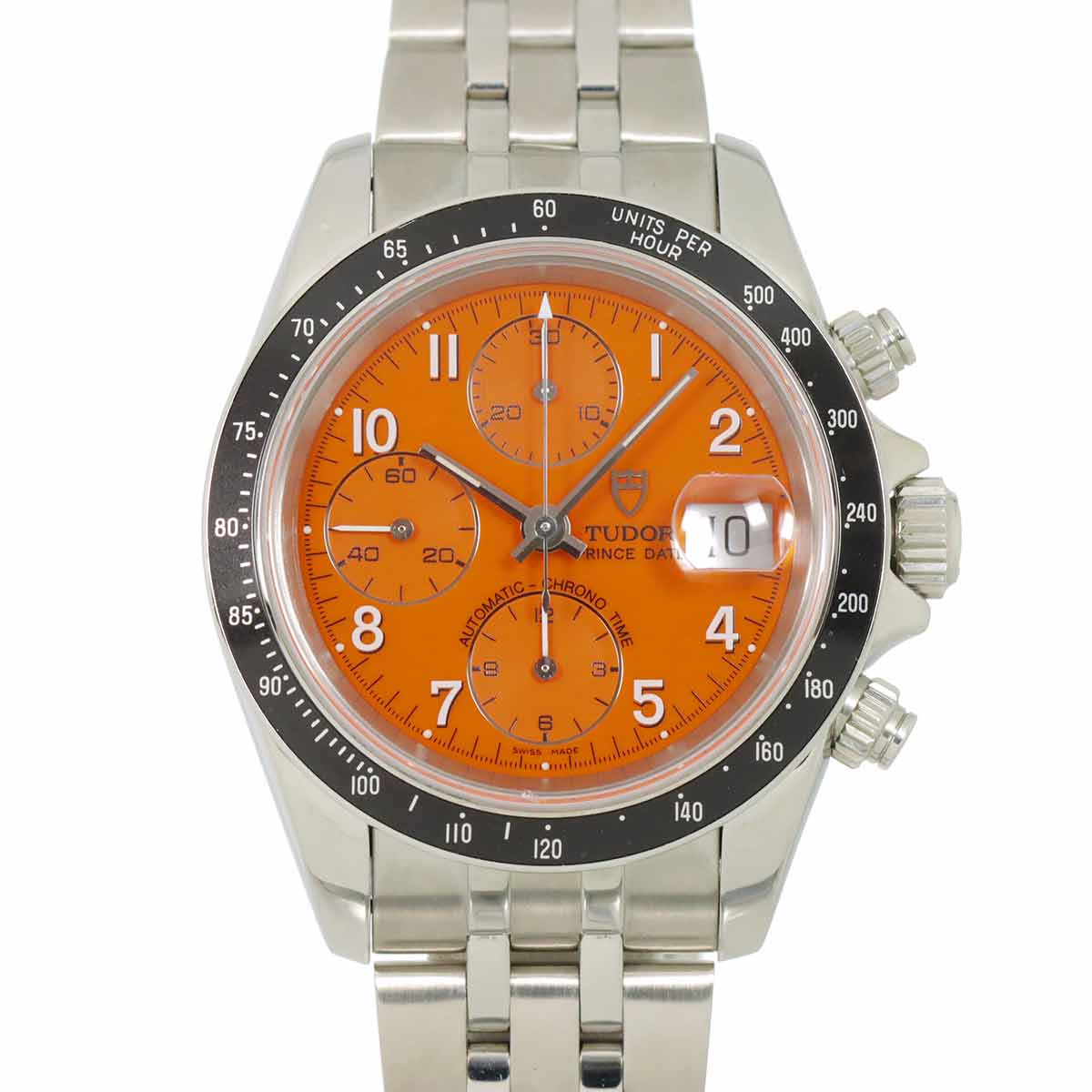 Chrono Time Tiger 79260P Chronograph Date Automatic Orange Dial