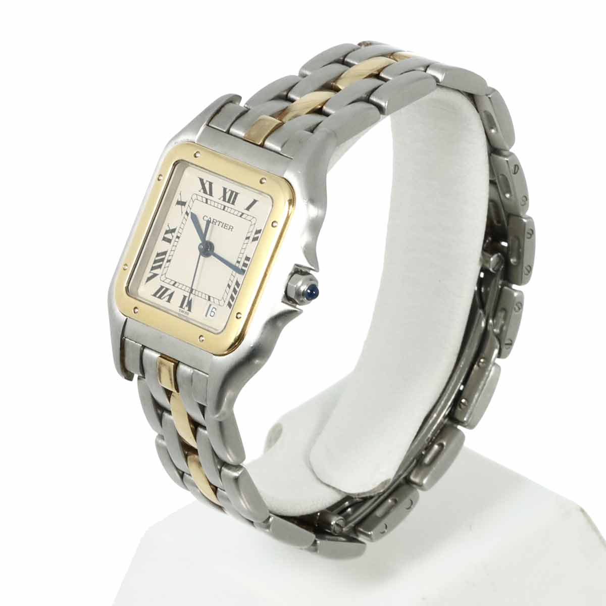 Cartier Panthere MM 1Row 83083241 YG Quartz Date Cream Dial Boys