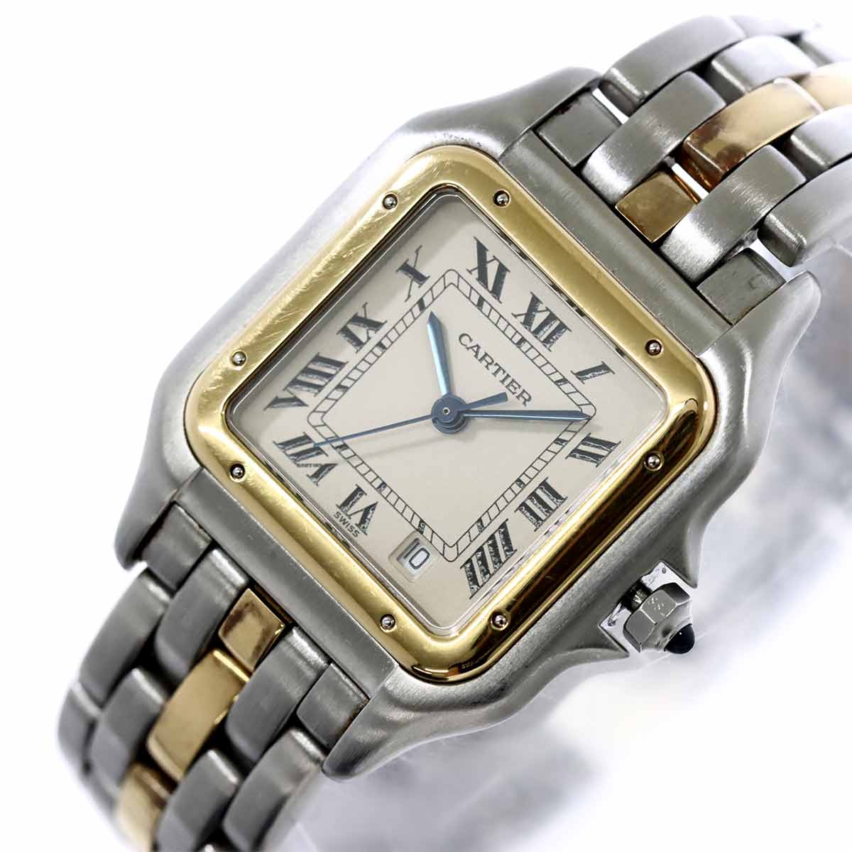 Cartier Panthere MM 1Row 83083241 YG Quartz Date Cream Dial Boys