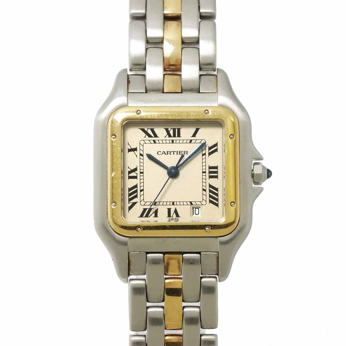 Cartier Panthere MM 1Row 83083241 YG Quartz Date Cream Dial Boys