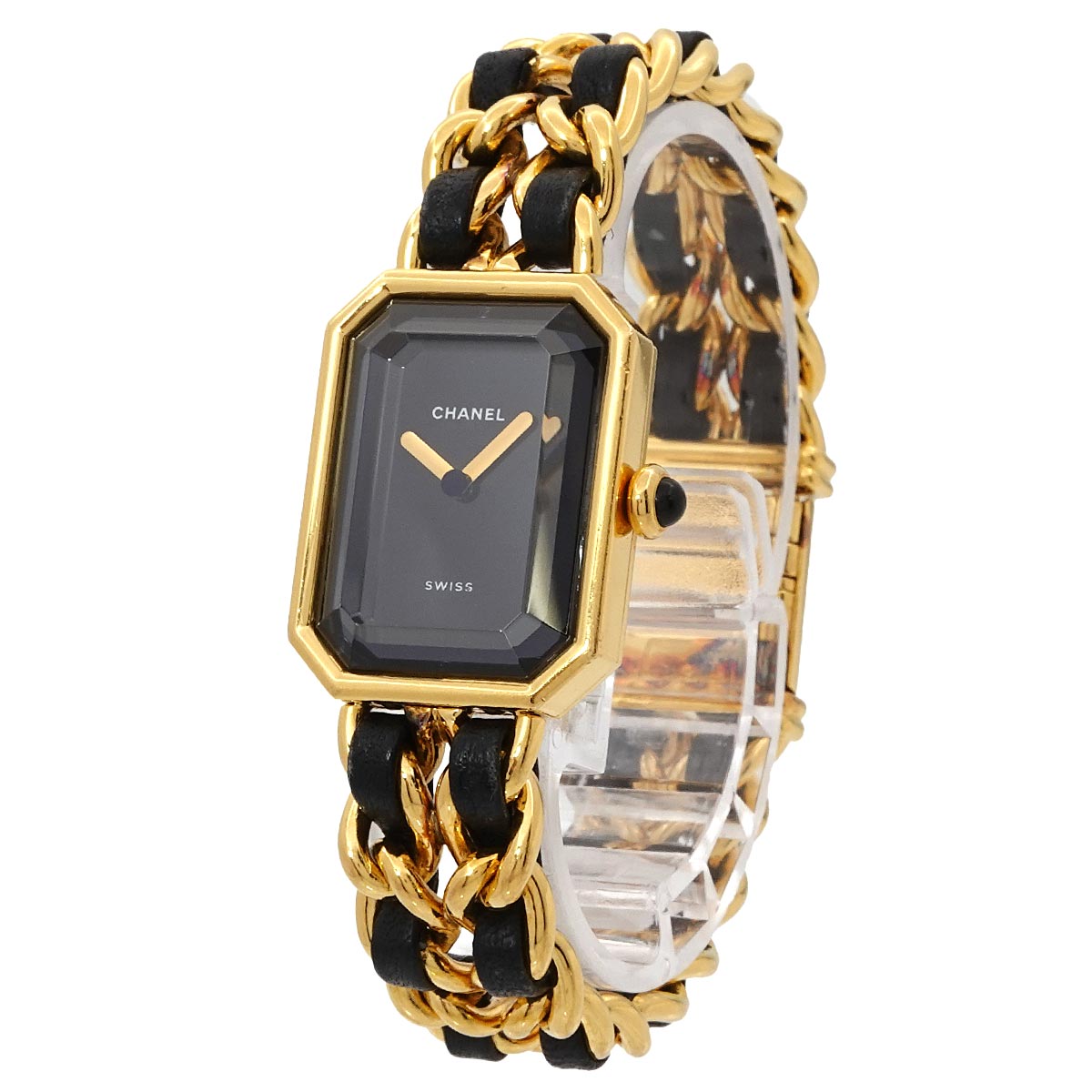 Premiere Size M H0001 Vintage Quartz Black Dial Ladies Watch