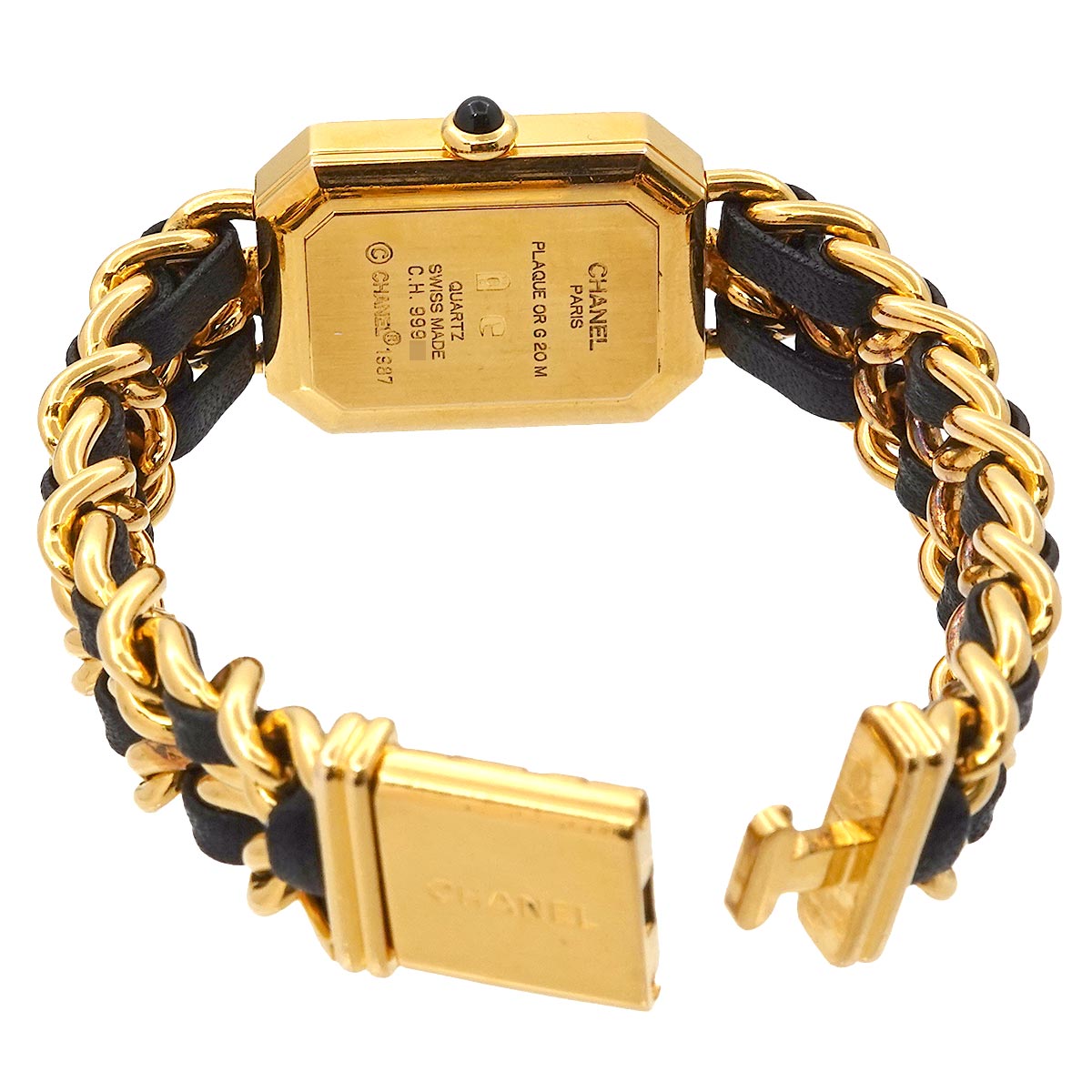 Premiere Size M H0001 Vintage Quartz Black Dial Ladies Watch