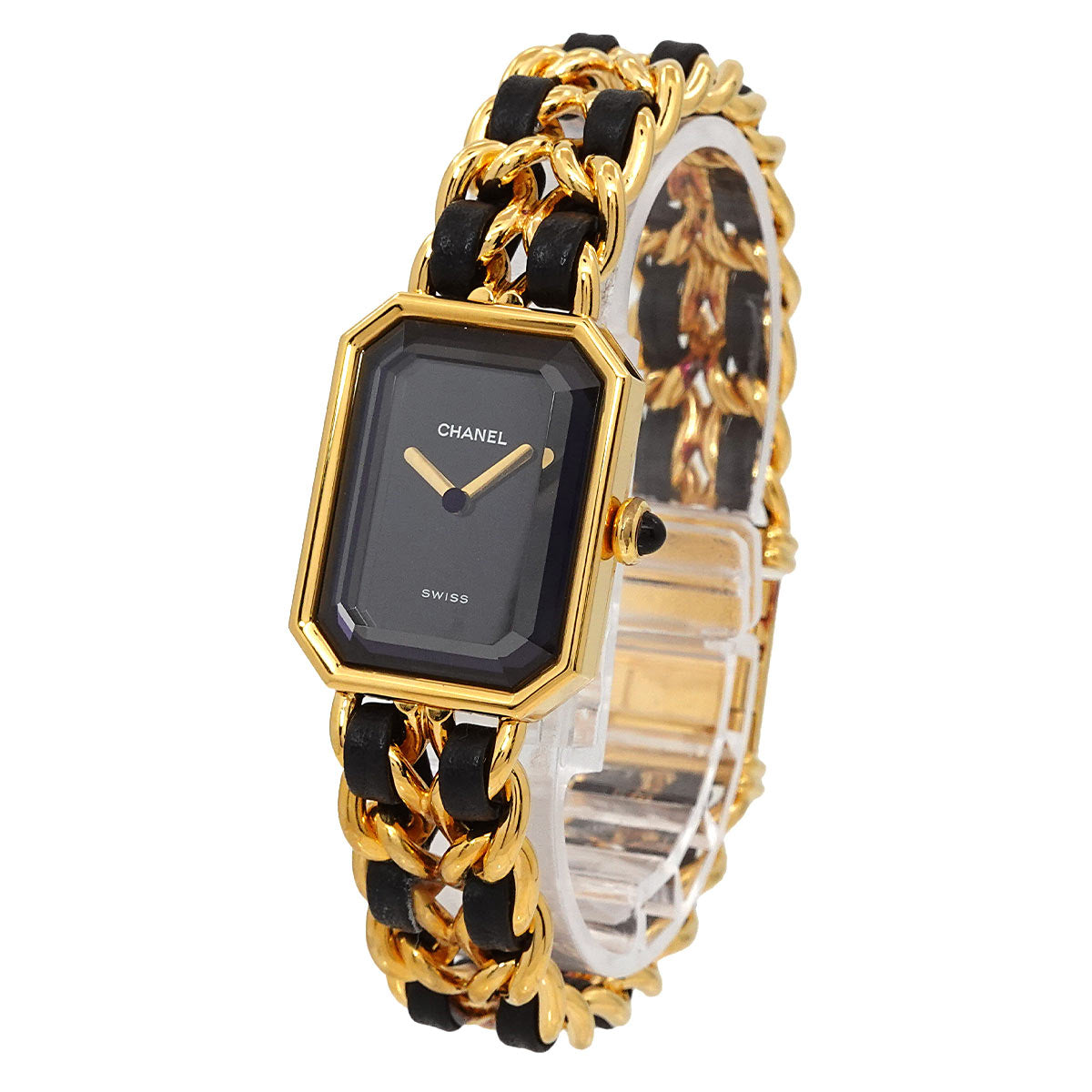 Premiere Size L H0001 Vintage Quartz Black Dial Ladies Watch