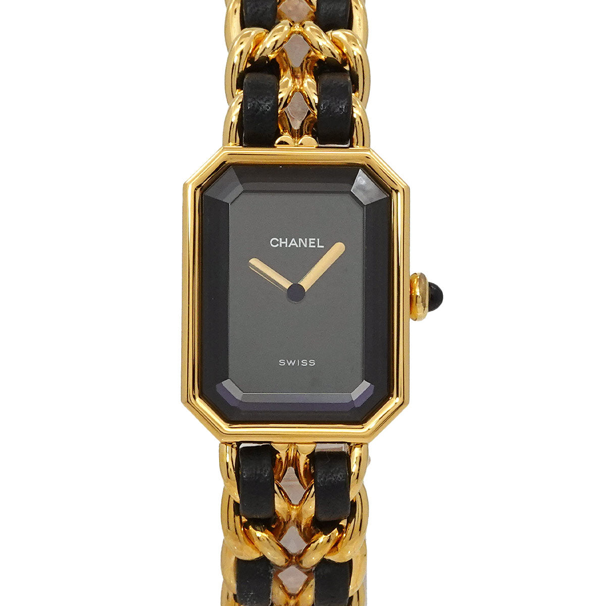 Premiere Size L H0001 Vintage Quartz Black Dial Ladies Watch