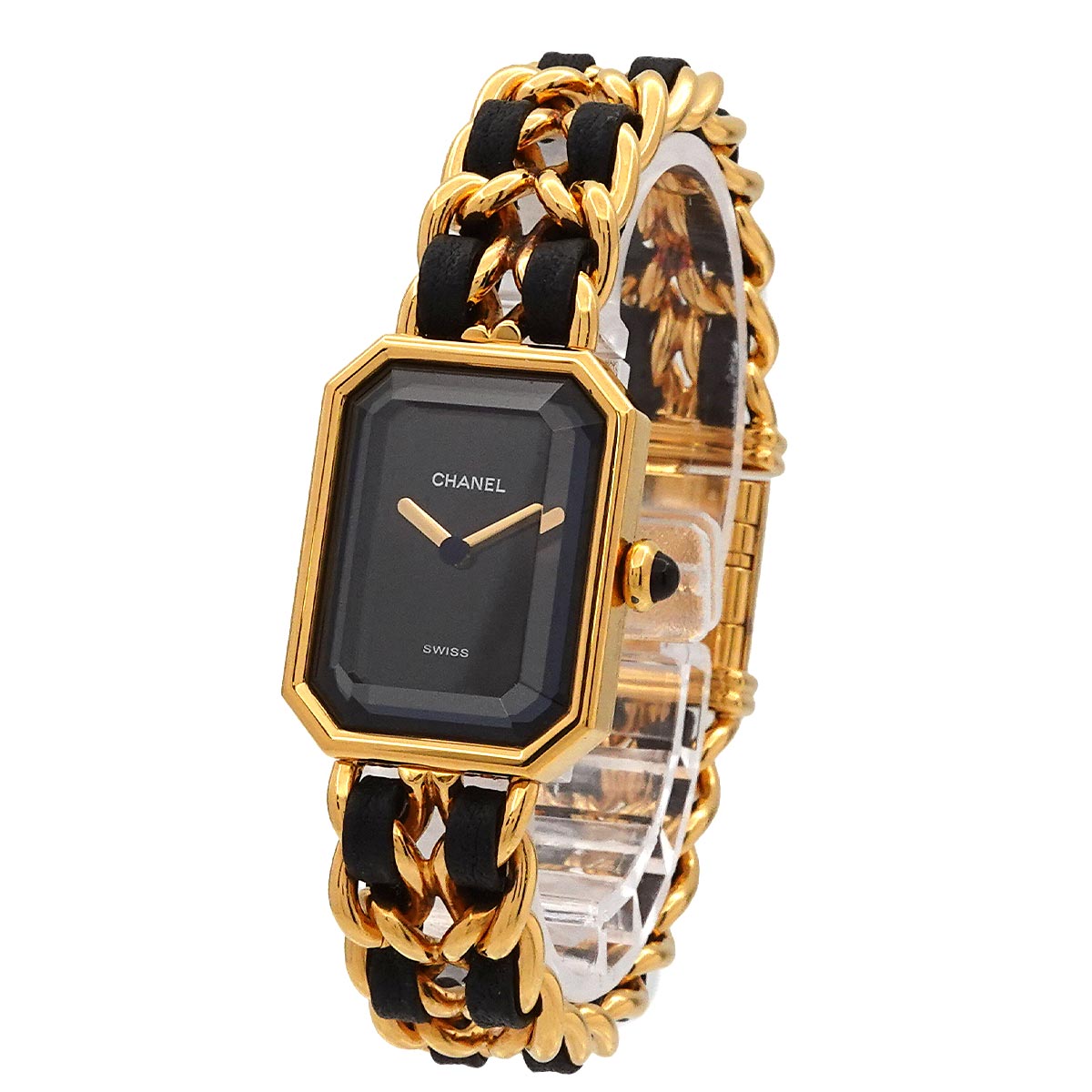Premiere Size M H0001 Vintage Quartz Black Dial Ladies Watch
