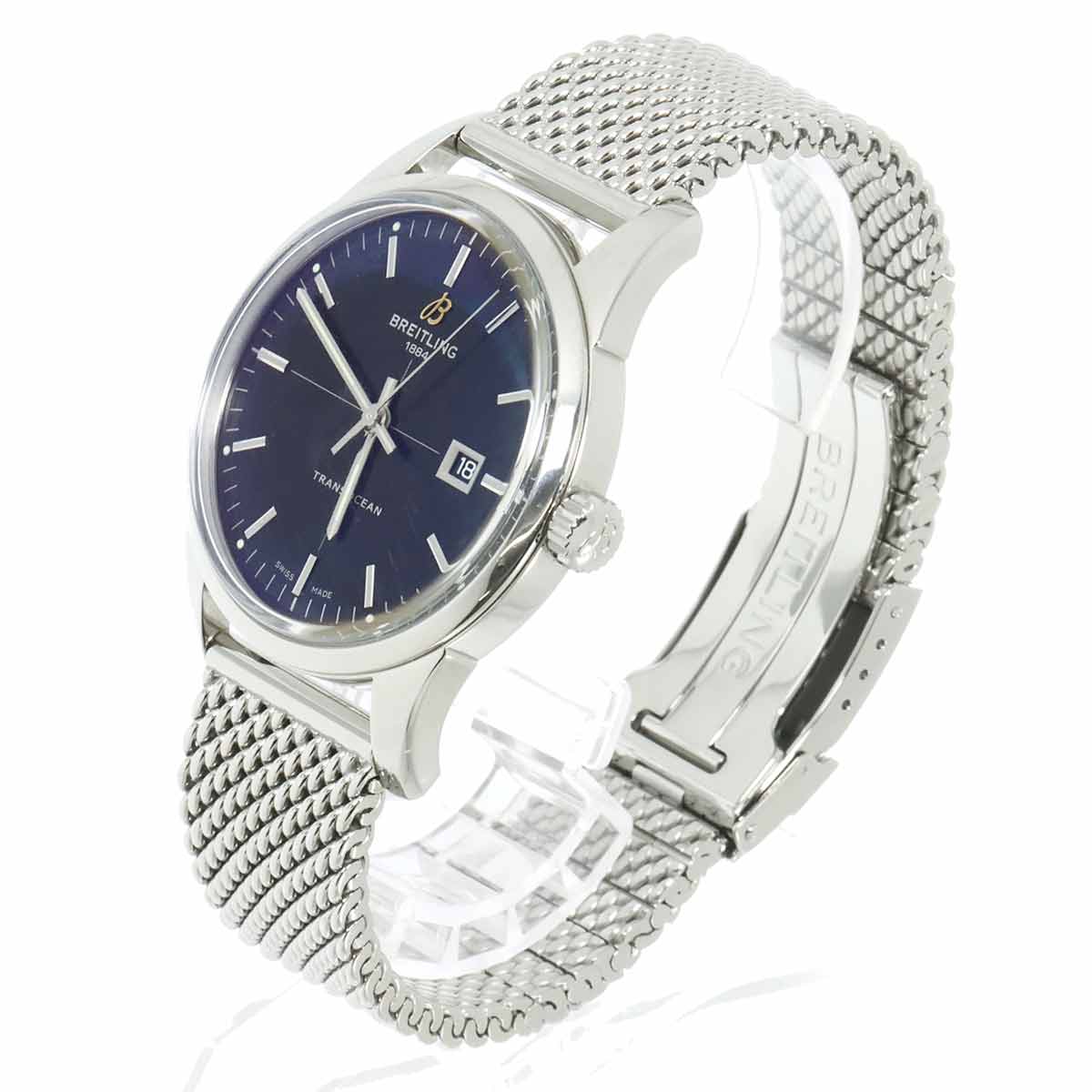 TRANSOCEAN A10360 Automatic Date Black Dial Mens Watch