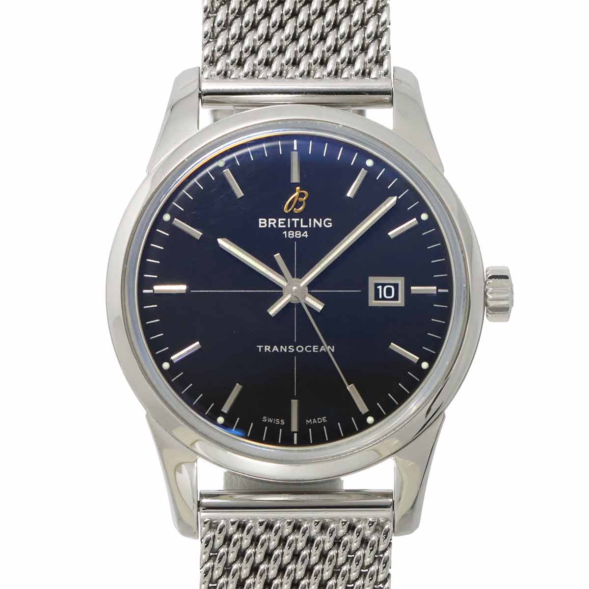 TRANSOCEAN A10360 Automatic Date Black Dial Mens Watch