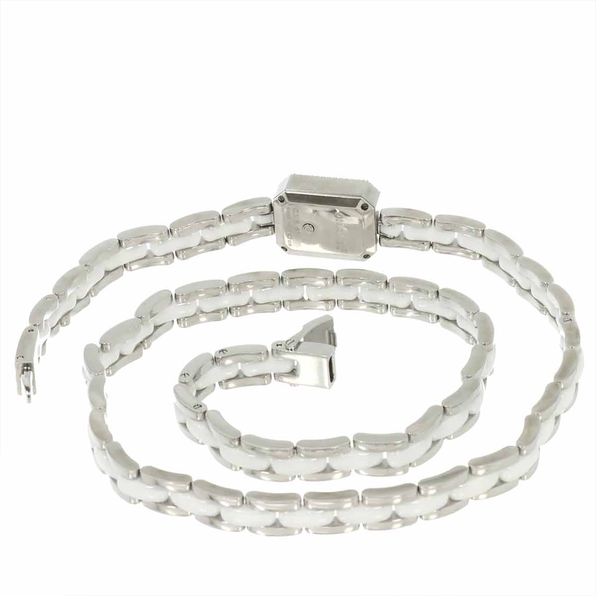 Premiere H3059 Diamond Bezel Ceramic Quartz White Dial Ladies