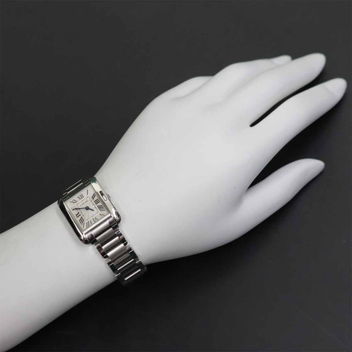 Tank Anglaise SM W5310022 Quartz Silver Dial Ladies