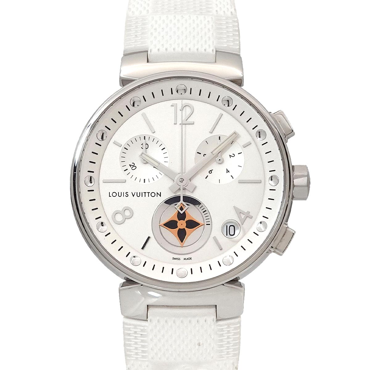 Tambour Moon Star Q8D10 Chronograph Date White Dial
