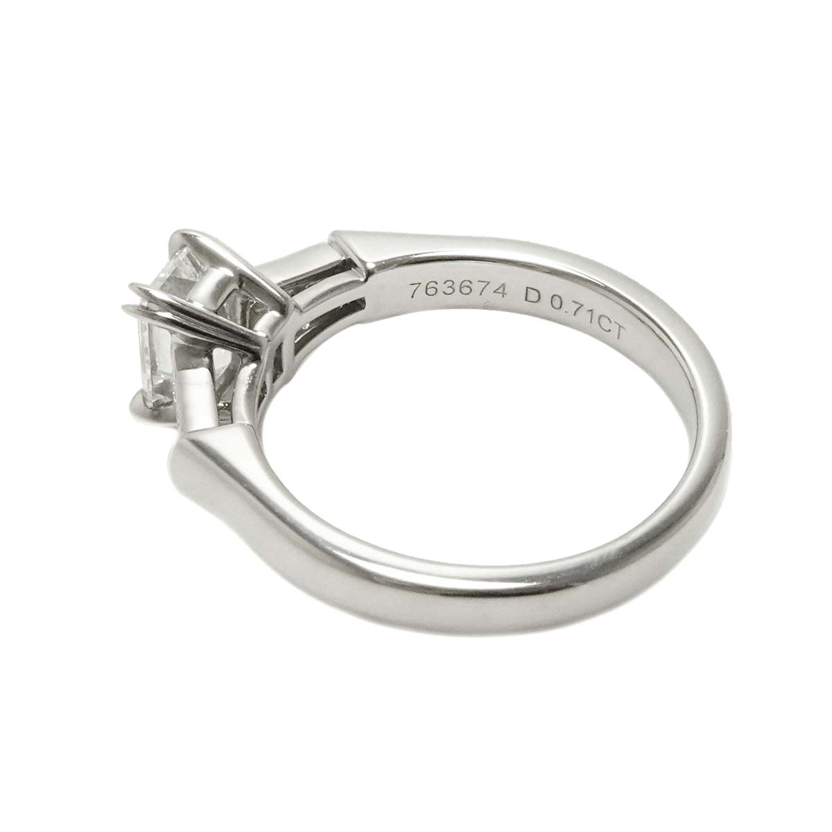 Diamond 0.71ct D/VVS2 Ring Pt 4.5-4.75(US)