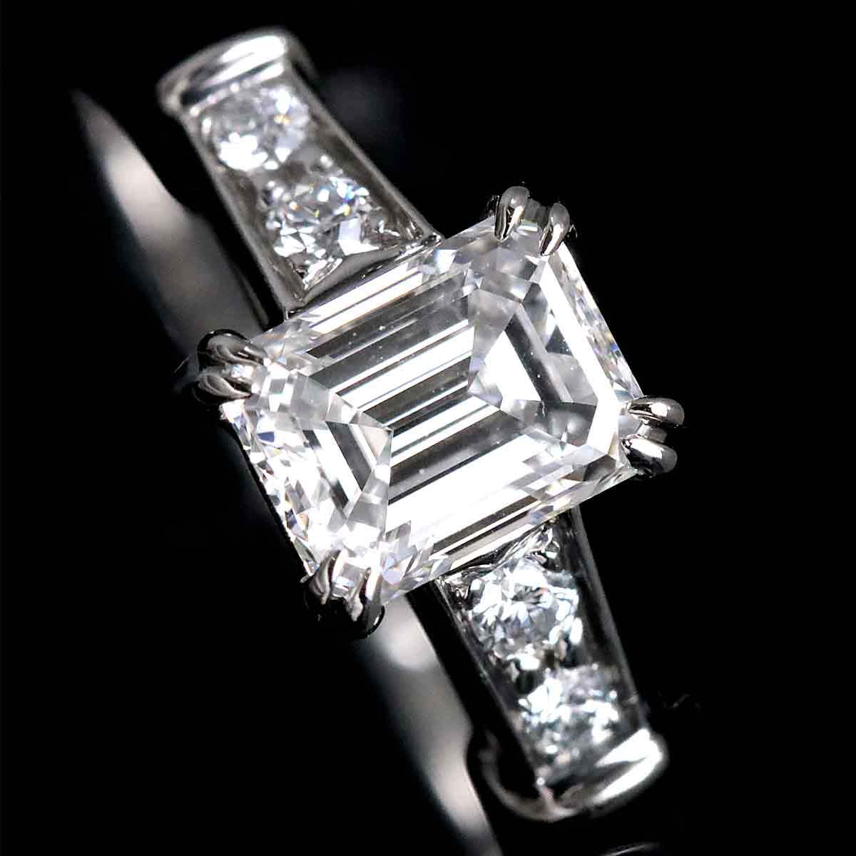 Diamond 0.71ct D/VVS2 Ring Pt 4.5-4.75(US)