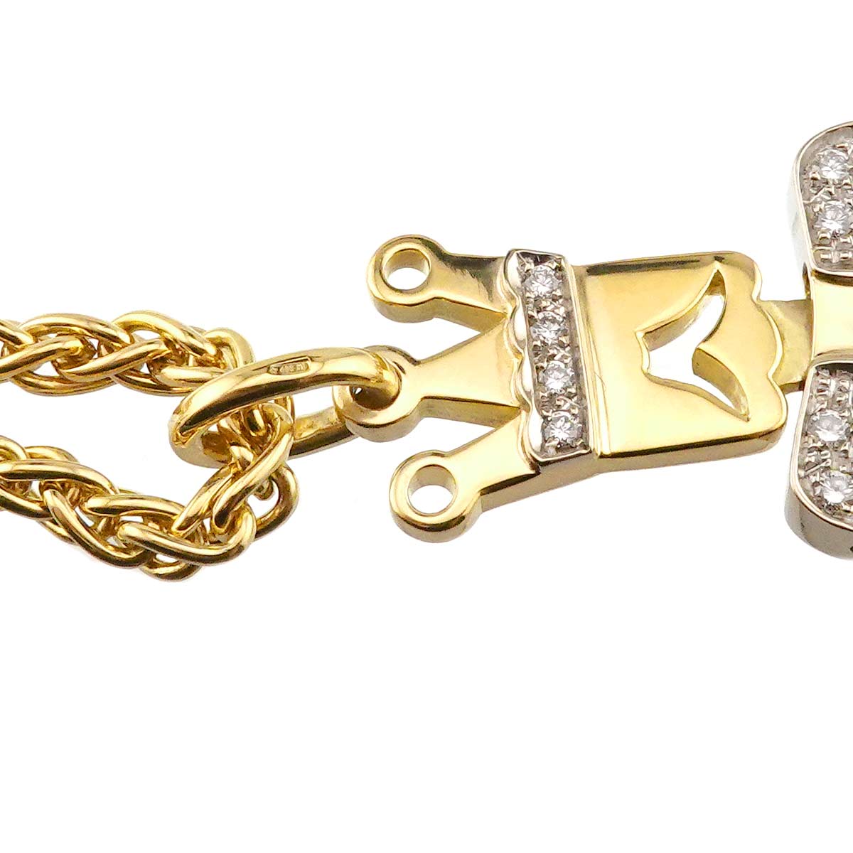 King Diamond Necklace 18K YG WG 750