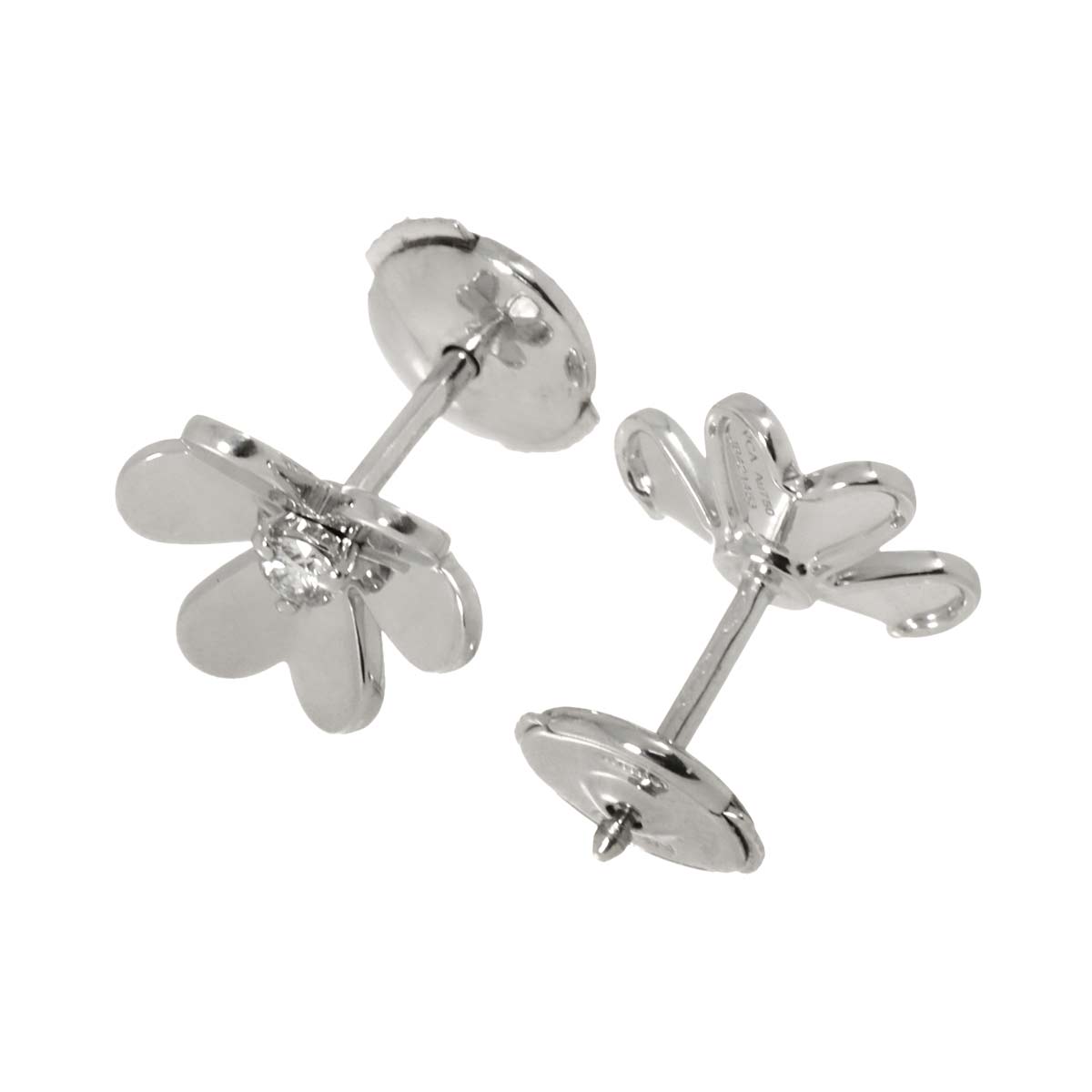 FRIVOLE Mini Diamond Earrings Pierced 18K WG 750