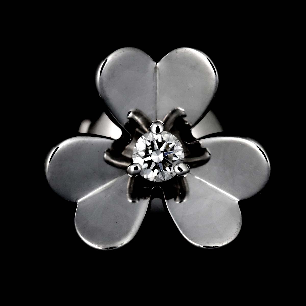 FRIVOLE Mini Diamond Earrings Pierced 18K WG 750