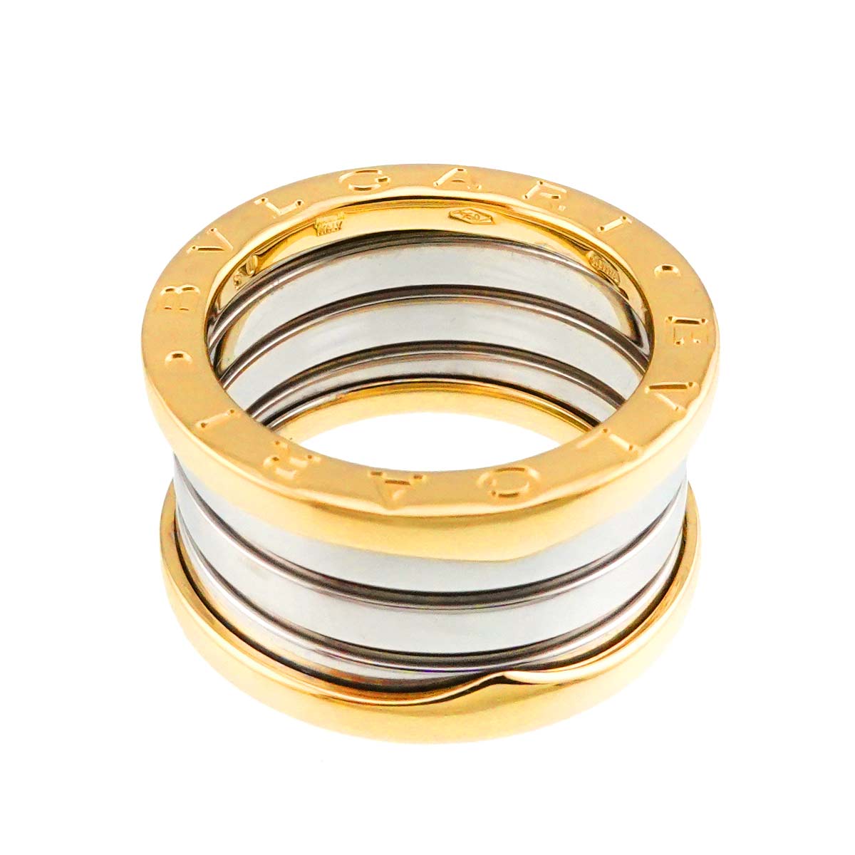 B-ZERO1 4 Band Ring 18K YG WG 750 Size50 5.25(US)