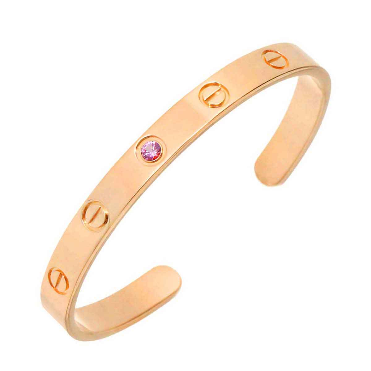 Love Open Bracelet Sapphire 18K Pink Gold 750 Size16