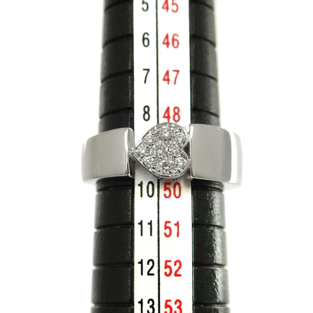 Heart Diamond Ring 18K WG 750 size50 4.75-5(US)