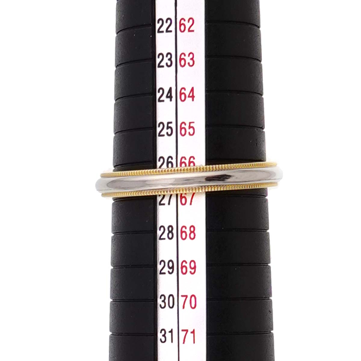 Milgrain Band Ring 18K 750 YG Platinum Size11.5-11.75(US)