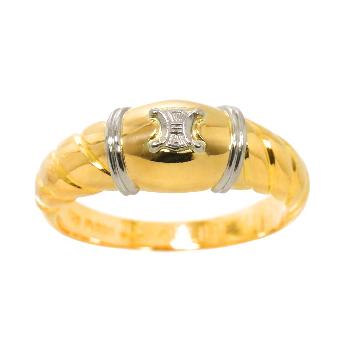 Triomphe Ring Pt 18K YG 750 size6(US)