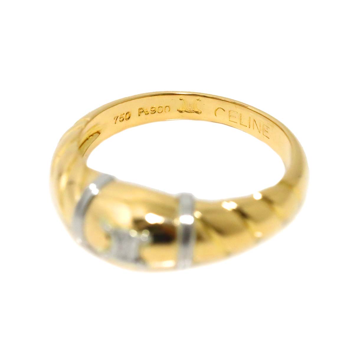 Triomphe Ring Pt 18K YG 750 size6(US)