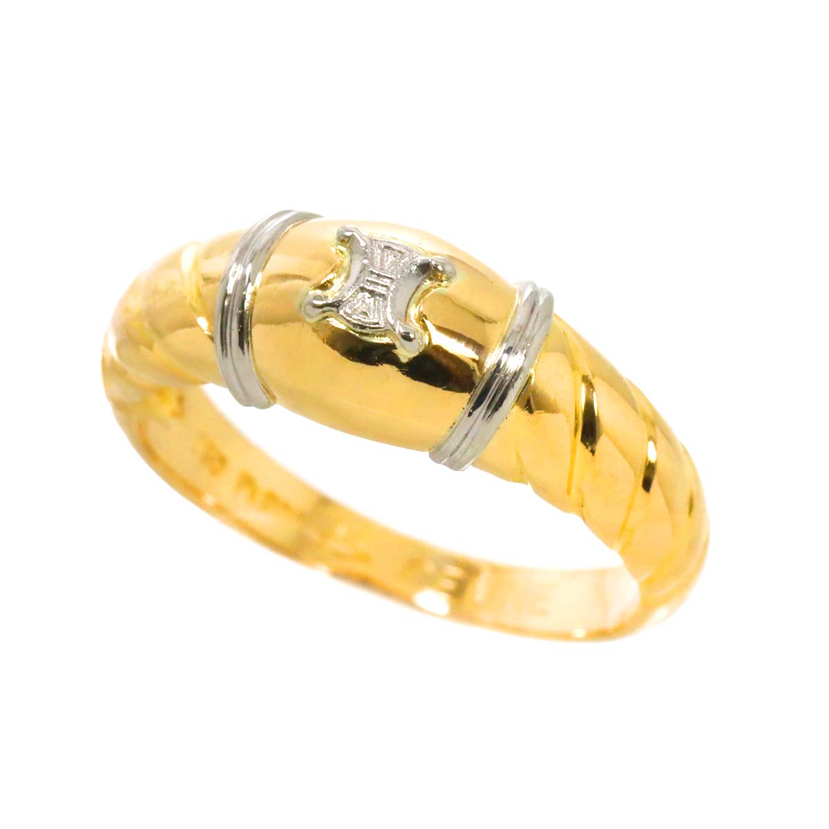 Triomphe Ring Pt 18K YG 750 size6(US)