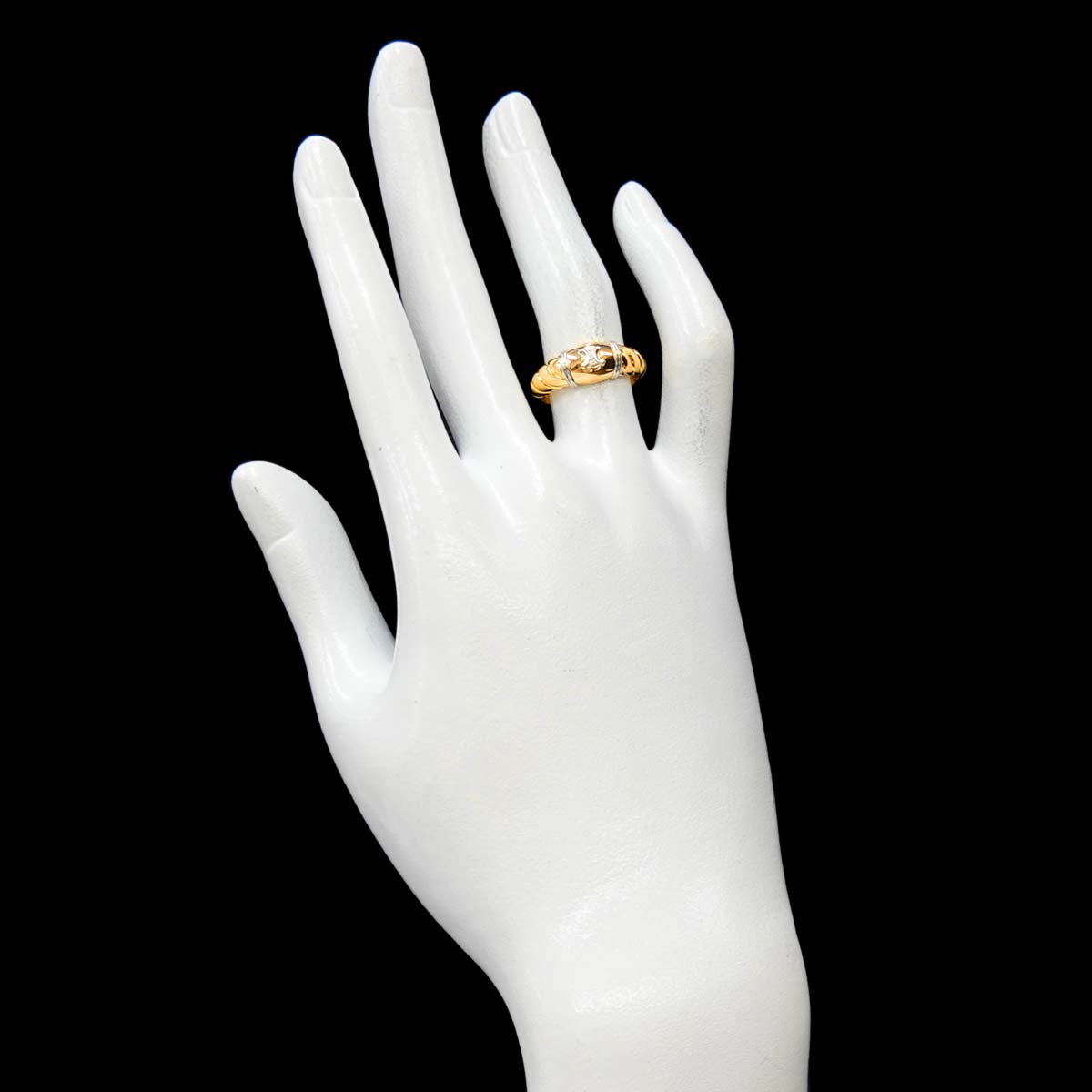 Triomphe Ring Pt 18K YG 750 size6(US)
