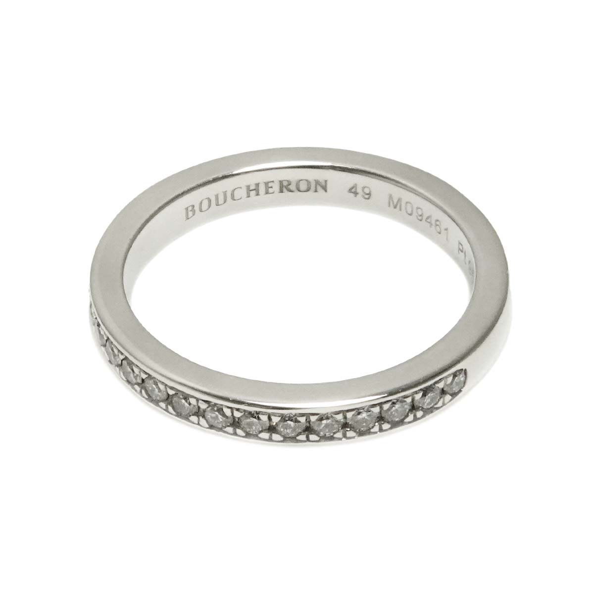 Half Diamond Ring Platinum Size49 4.75-5(US)