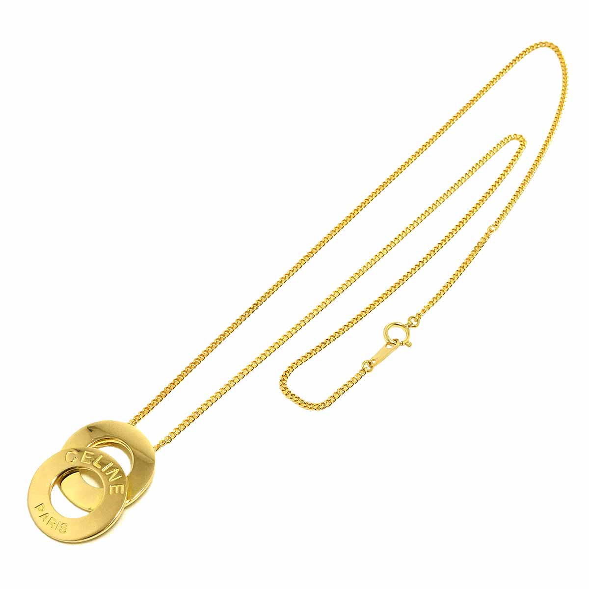 Logo Circle Necklace 18K YG 750 Yellow Gold