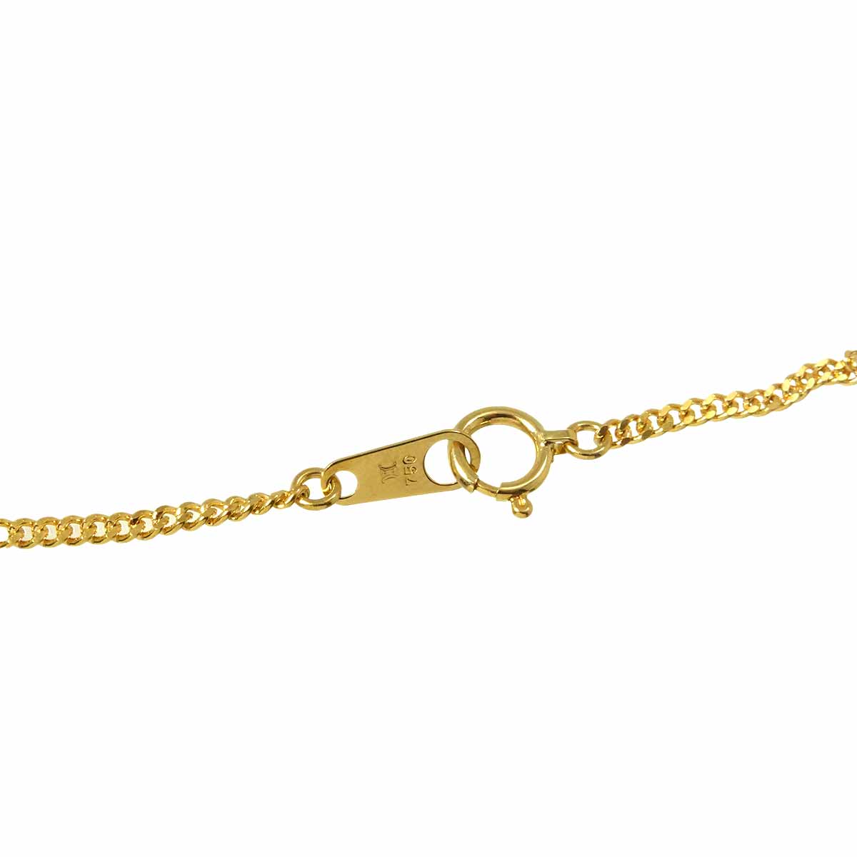 Logo Circle Necklace 18K YG 750 Yellow Gold