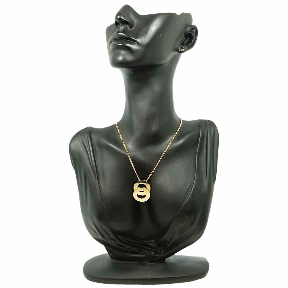 Logo Circle Necklace 18K YG 750 Yellow Gold