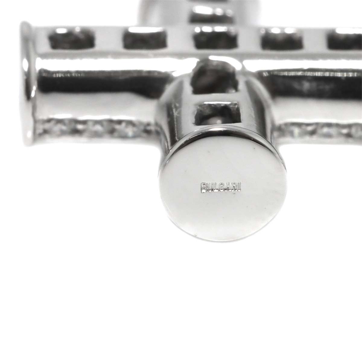 Cross Diamond Necklace K18 18K WG White Gold 750