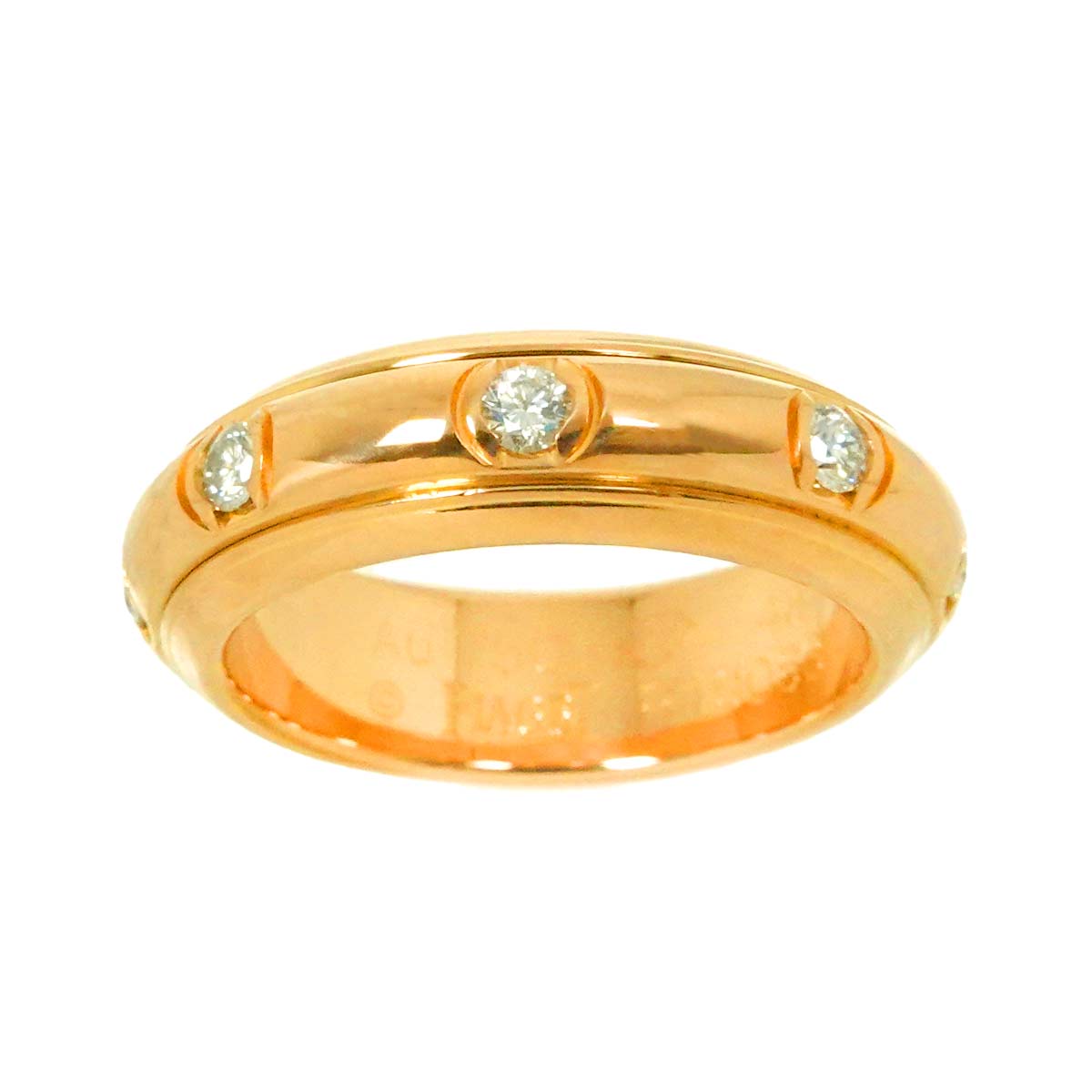 Possession Diamond Ring 18K Pink Gold 750 Size48 4.5(US)