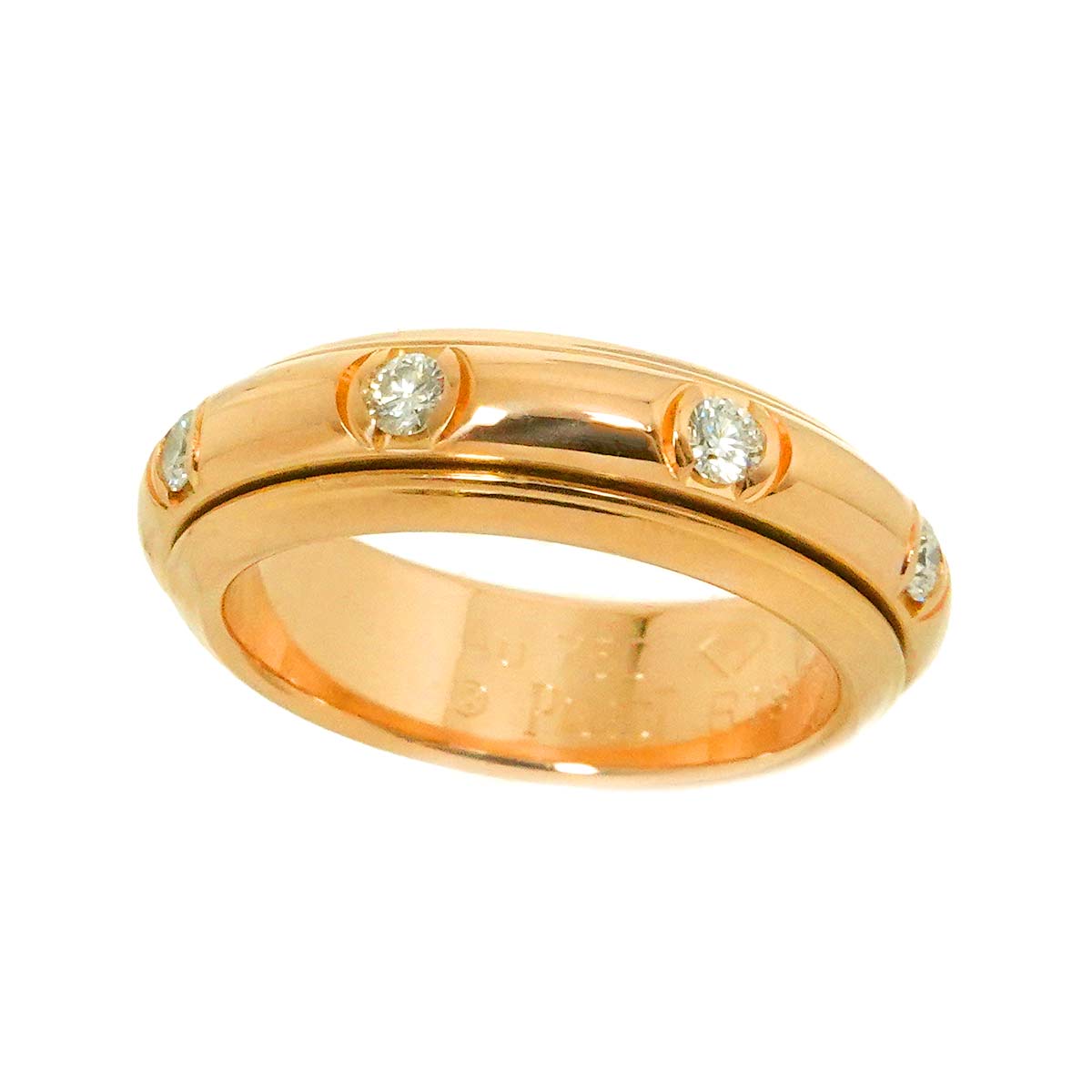 Possession Diamond Ring 18K Pink Gold 750 Size48 4.5(US)