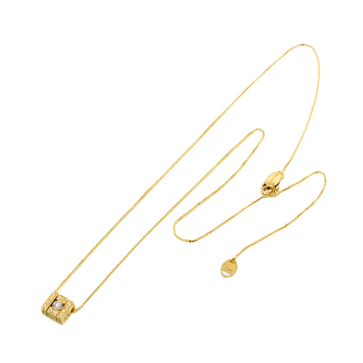 Belle Epoque square Diamond Necklace 18K YG 750