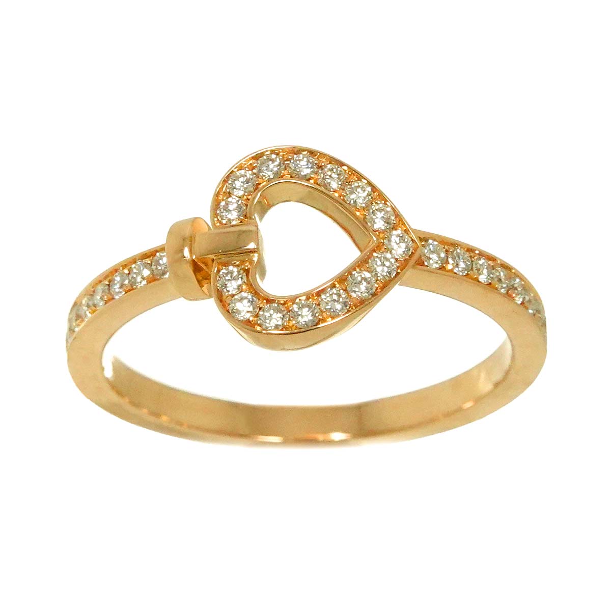 Pretty woman Diamond Ring 18K Pink Gold 750 size50 5.25(US)