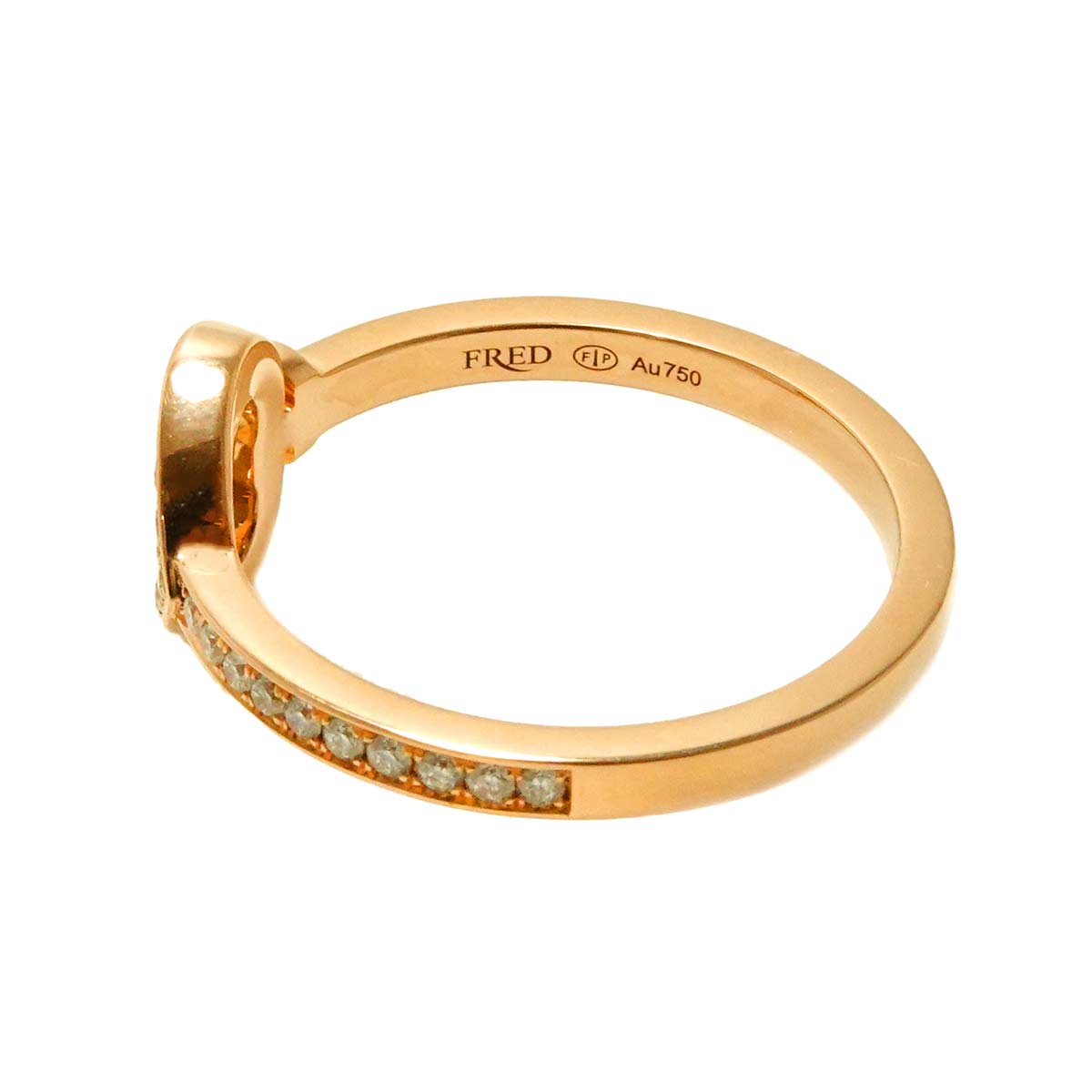 Pretty woman Diamond Ring 18K Pink Gold 750 size50 5.25(US)