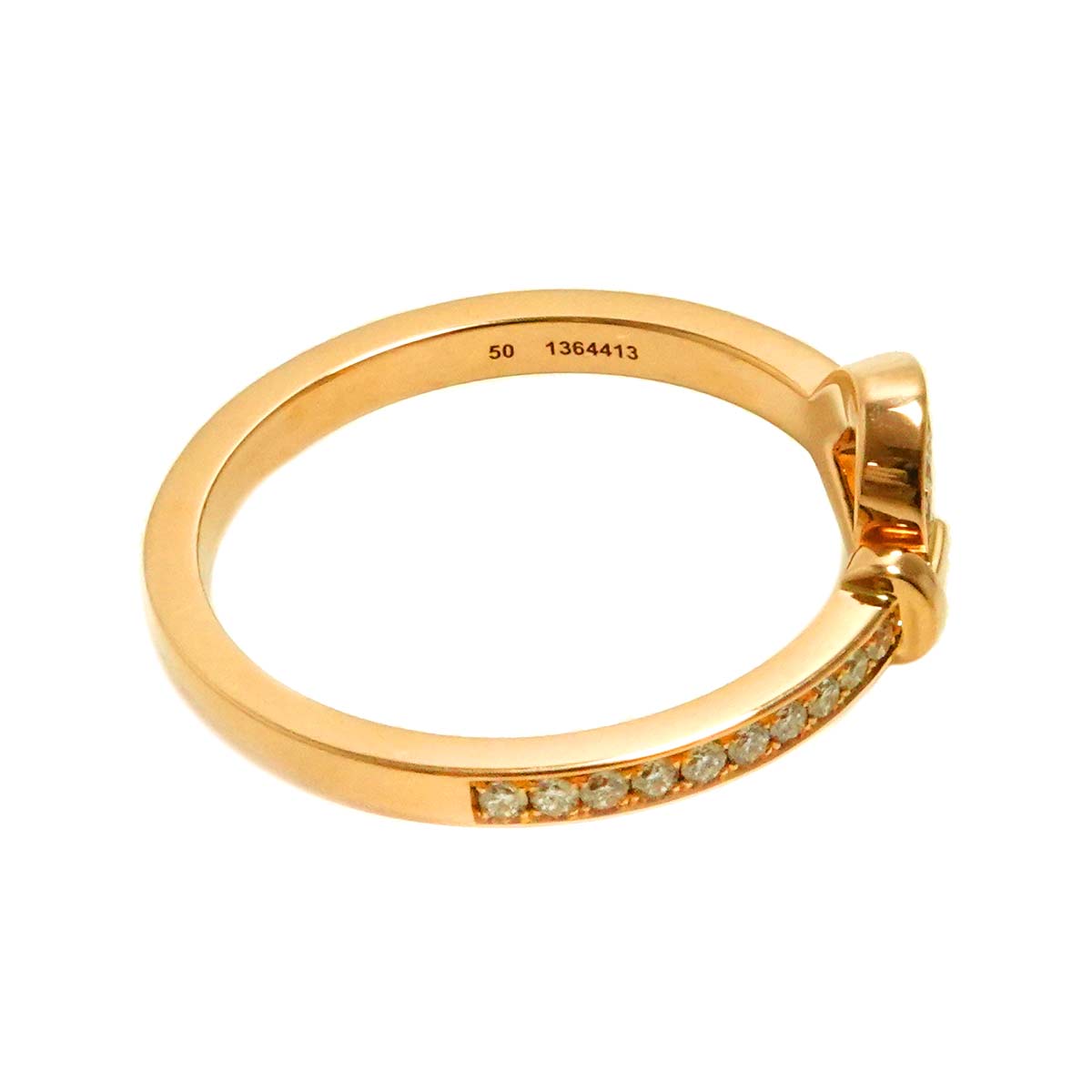 Pretty woman Diamond Ring 18K Pink Gold 750 size50 5.25(US)