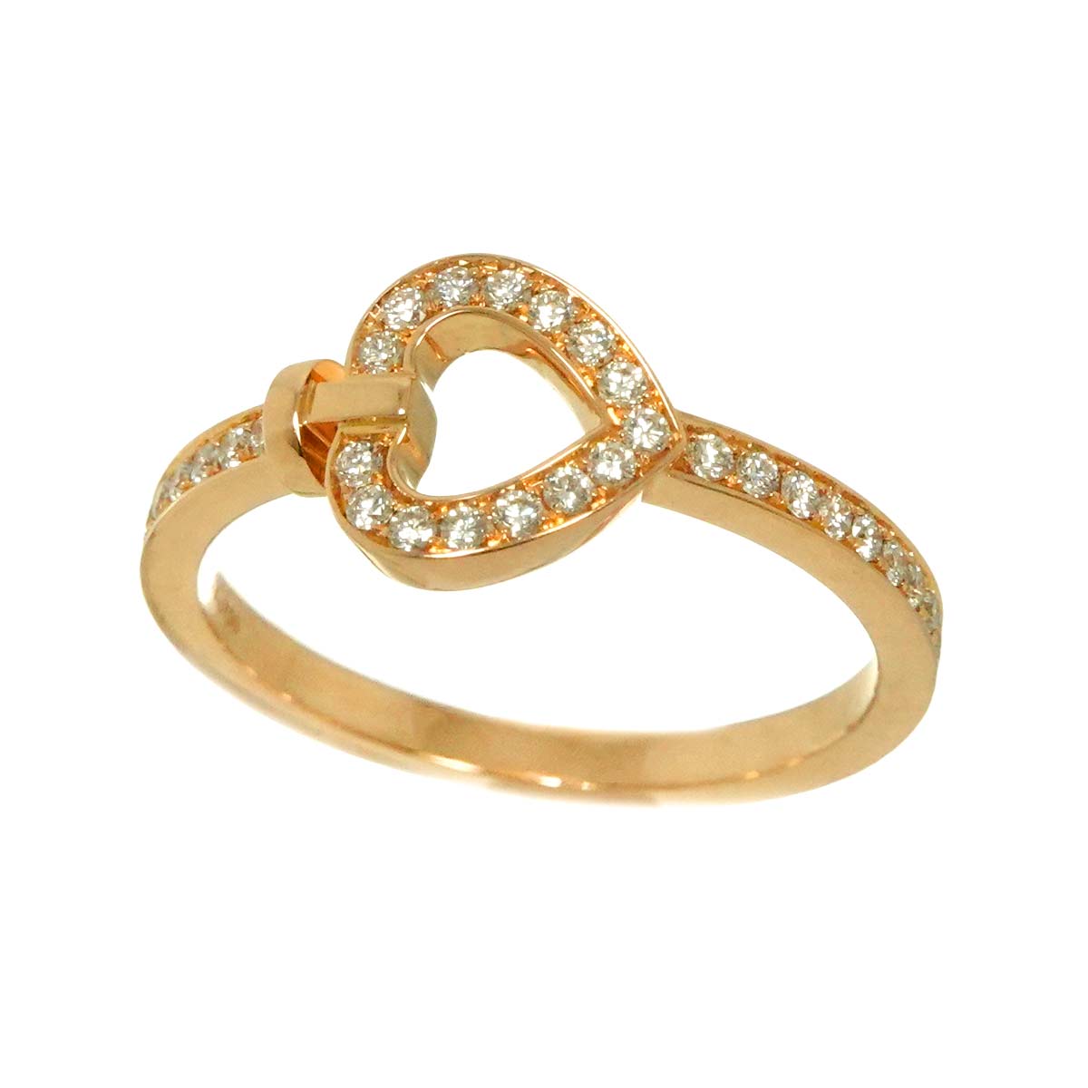 Pretty woman Diamond Ring 18K Pink Gold 750 size50 5.25(US)