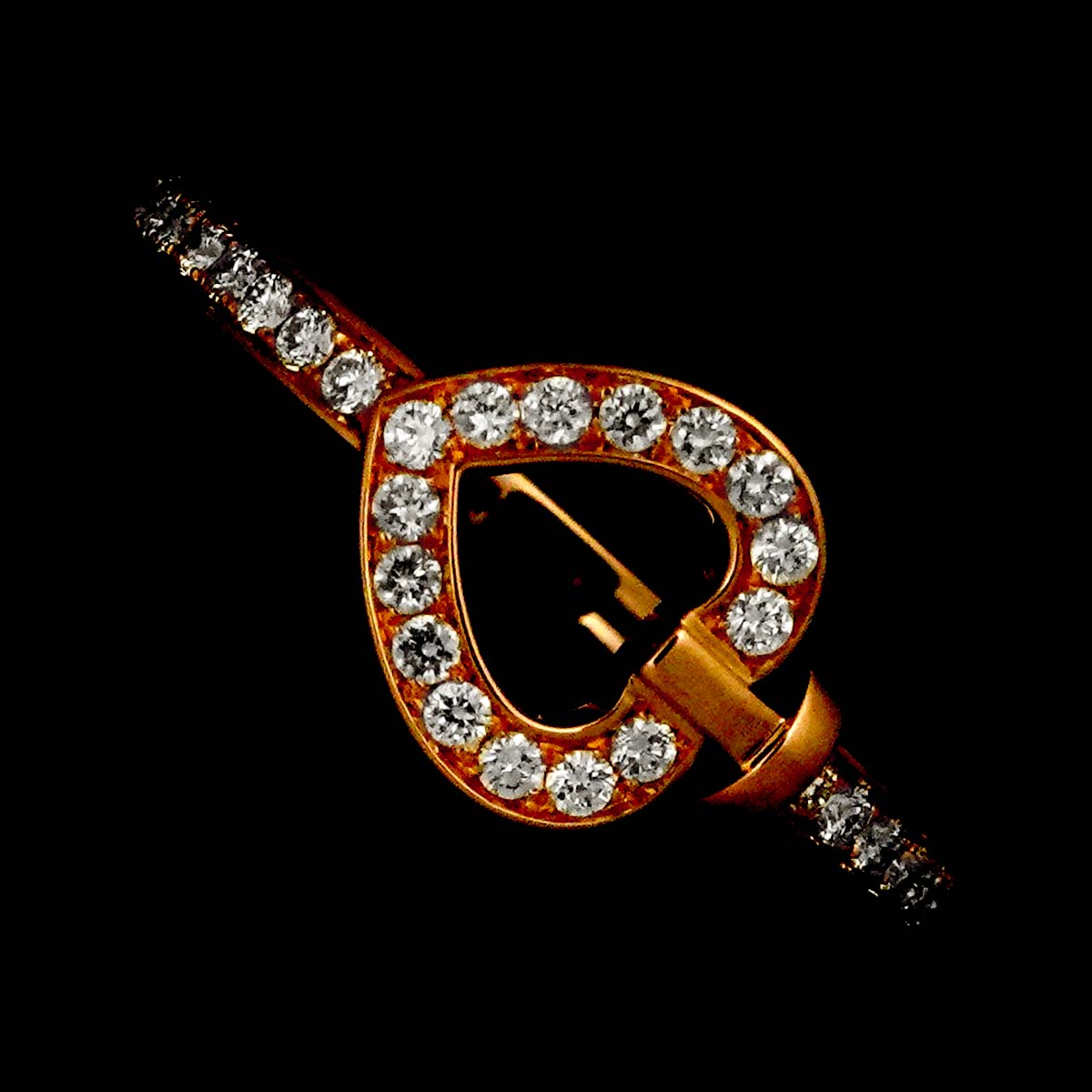 Pretty woman Diamond Ring 18K Pink Gold 750 size50 5.25(US)