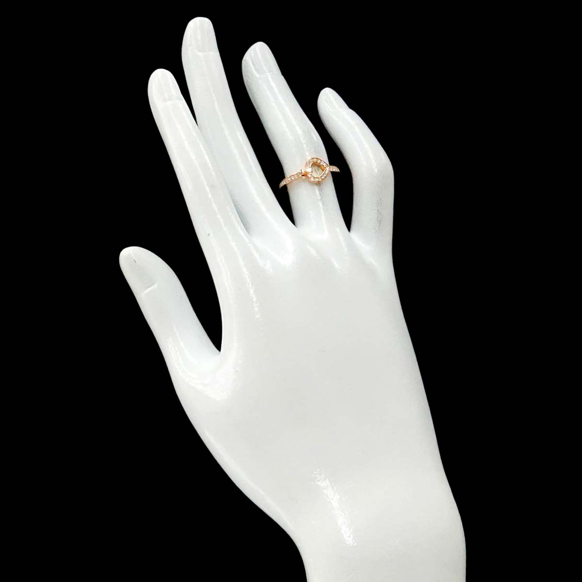 Pretty woman Diamond Ring 18K Pink Gold 750 size50 5.25(US)