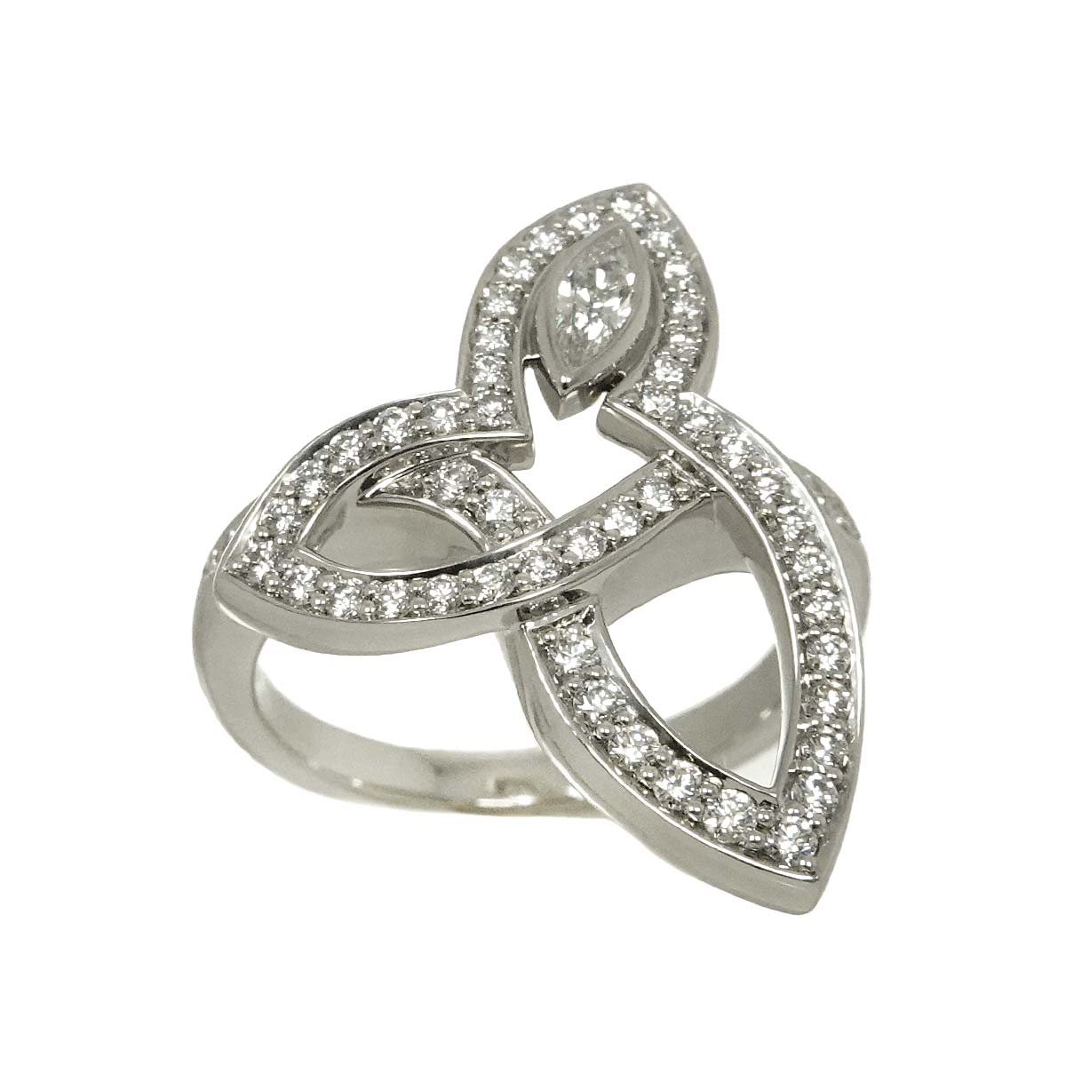 Lily Cluster Diamond Ring Pt Size3.75(US)
