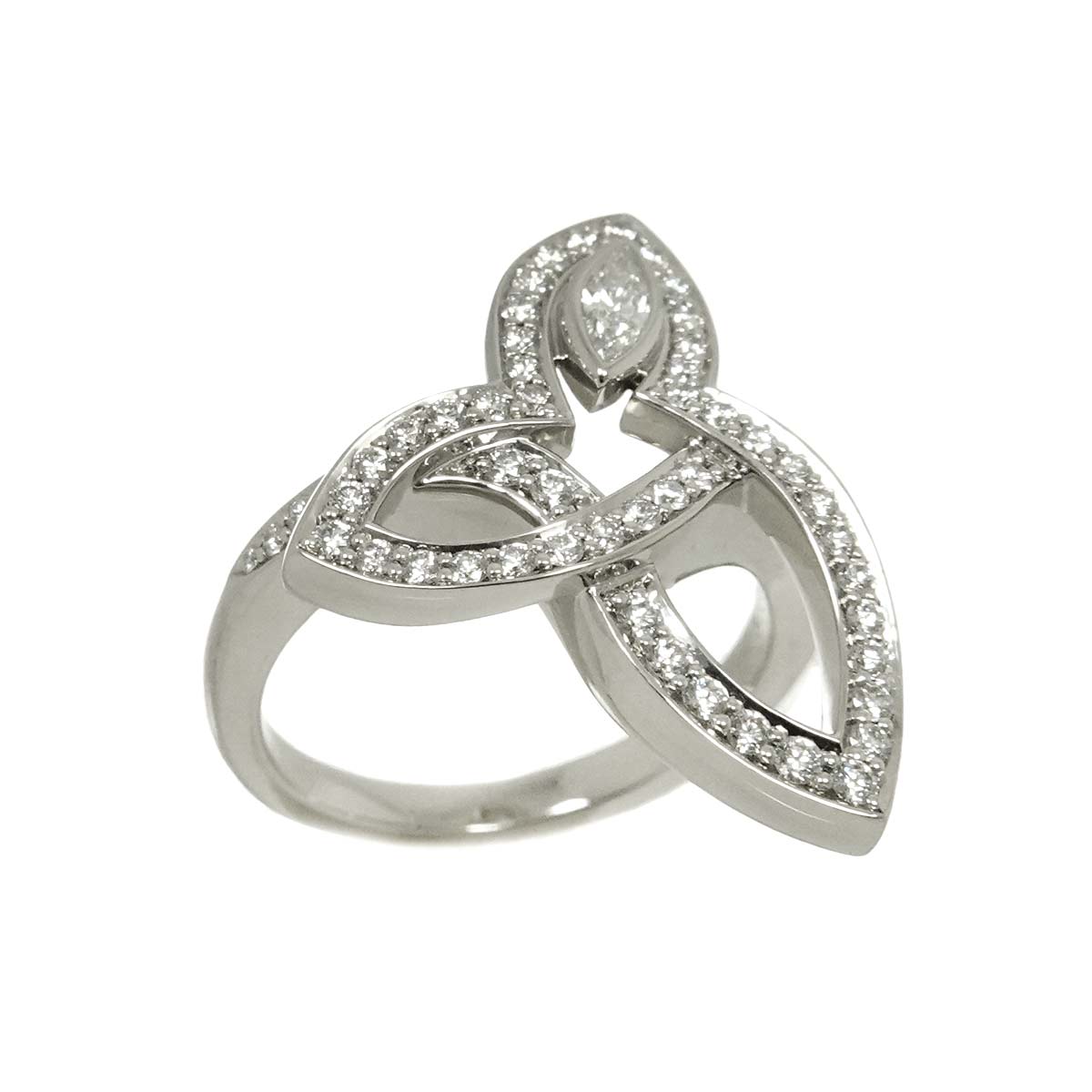 Lily Cluster Diamond Ring Pt Size3.75(US)