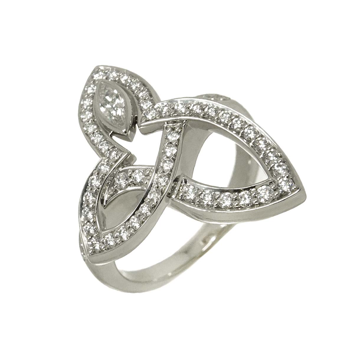 Lily Cluster Diamond Ring Pt Size3.75(US)