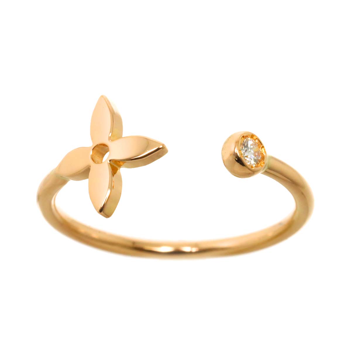 Diamond Ring K18 PG Size51 5.5-5.75(US)